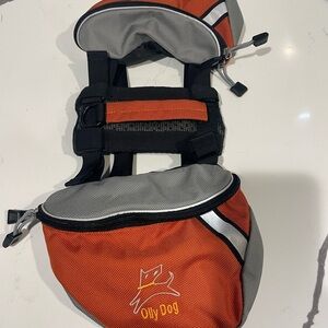 OllyDog Orange and Gray Dog Backpack